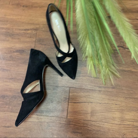 Nine West Suede Black Heels - Picture 6 of 10